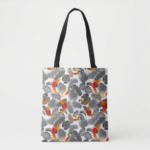 Bolsa Tote pássaros tropicais