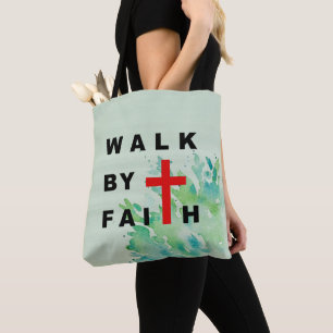 Bolsa Tote Passeio por Faith Christian Cross Bíblia Qote