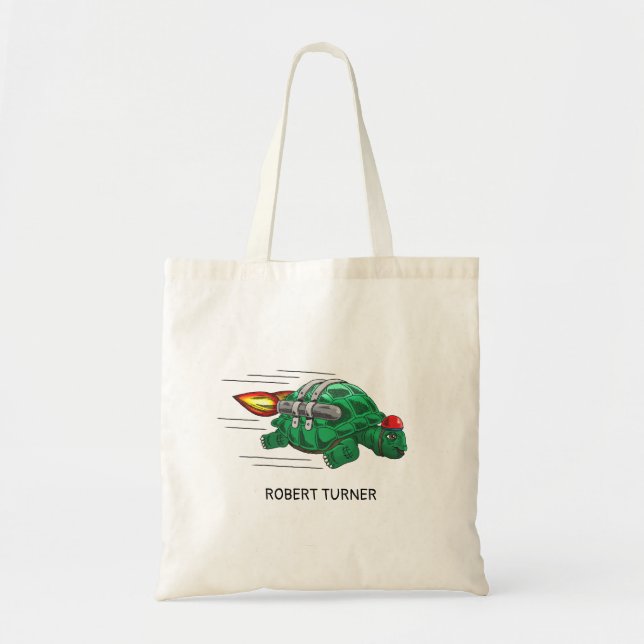 Bolsa Tote Passeio selvagem do jetpack da Tartaruga (Frente)