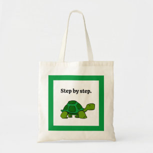 Bolsa Tote Passo a Passo Cartoon Turtle, vitória persistente