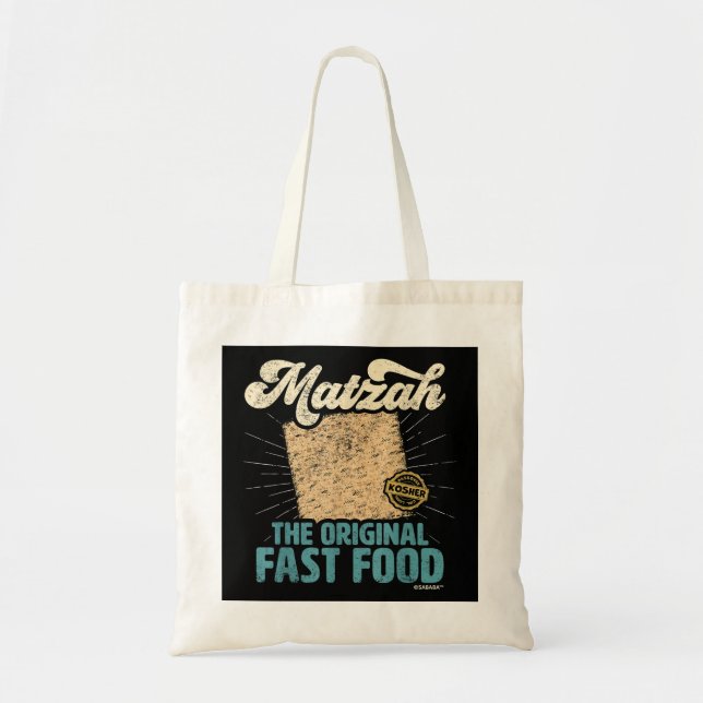 Bolsa Tote Passover Matzah, A Comida Rápida Original Engraçad (Frente)