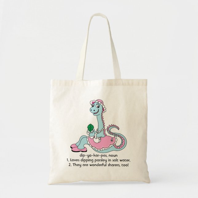 Bolsa Tote Passover Tote Bag Dipyokarpas Dinossaur (Frente)