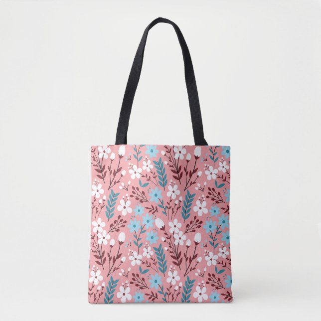 Bolsa Tote Pasta Cor-de-rosa sem costura. (Frente)