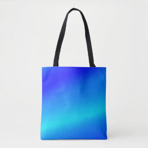 Bolsa Tote Pastel abstrato de cor azul-ópera ombre