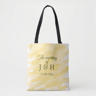 Bolsa Tote Pastel amarelo-manteiga, casamento do casal le
