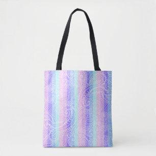 Bolsa Tote Pastel Candy Swirls Padrão de fantasia suave em