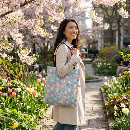 Bolsa Tote Pastel Easter Blooms Decorative