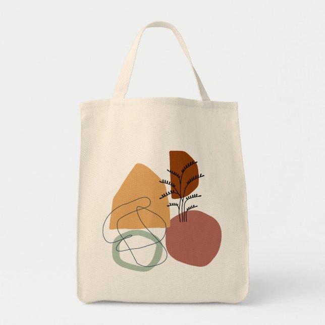 Bolsa Tote Pastel Moderno Mínimo Abstrato geométrico (Frente)
