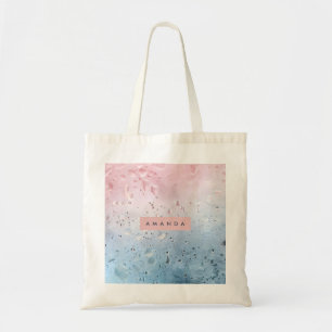 Bolsa Tote Pastel Personalizado Gota de Chuva & Aquarela Ombr