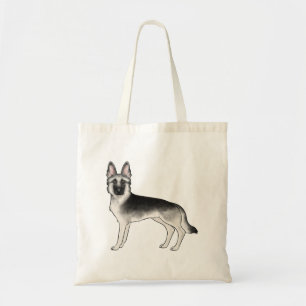 Bolsa Tote Pastor Alemão Silver Sable Cute Cartoon Cachorro