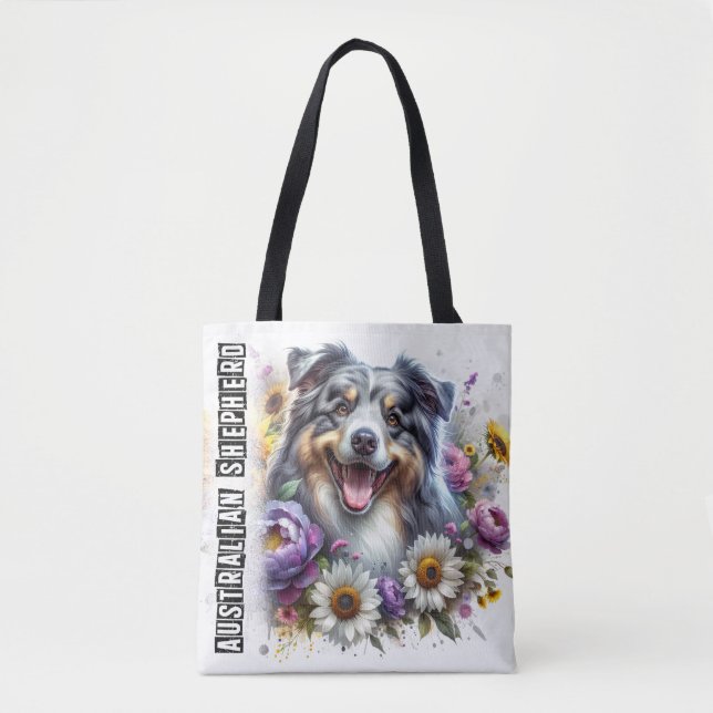 Bolsa Tote Pastor australiano (Frente)