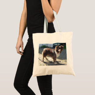 Bolsa Tote pastor australiano Red Trilove w pic