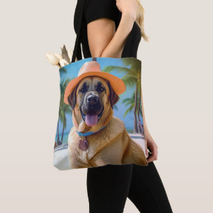 Bolsa Tote Pastor da Anatólia na Praia, presente de verão par