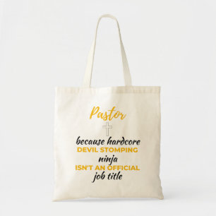 Bolsa Tote Pastor Porque o Demônio Grave Ninja Ninja Bl