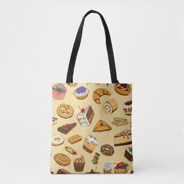 Bolsa Tote Pastries Pattern (Frente)
