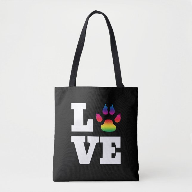 Bolsa Tote Pata arco-íris (Frente)