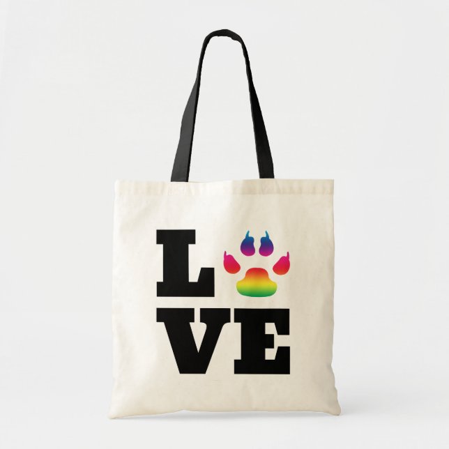 Bolsa Tote Pata arco-íris (Frente)