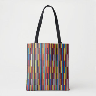 Bolsa Tote Patchwork Alternativa de faixas de cores - Vertica