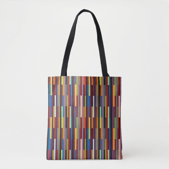Bolsa Tote Patchwork Alternativa de faixas de cores - Vertica (Frente)