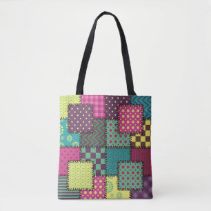 Bolsa Tote Patchwork (Correção): plano de fundo de Padrões di