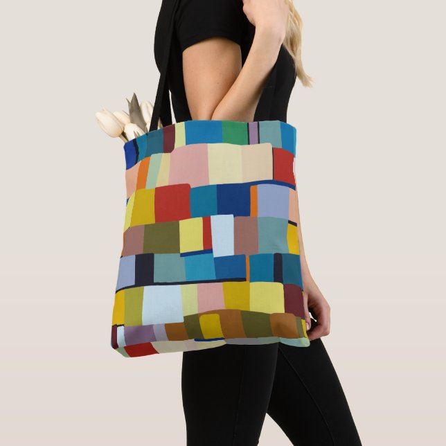 Bolsa Tote Patchwork de cor do abstrato 271020 (Close Up)
