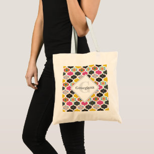 Bolsa Tote Patchwork do Monograma Maximalista do Arco-Íris Ma