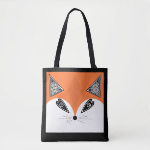 Bolsa Tote Patchwork Fox, applique Fox, Fox, Crianças
