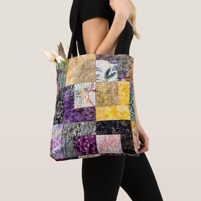 Bolsa Tote Patchwork Quilt Pattern (Close Up)