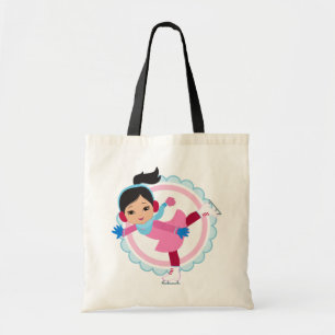 Bolsa Tote Patinador de Gelo de Cabelo Negro - Patinação Es