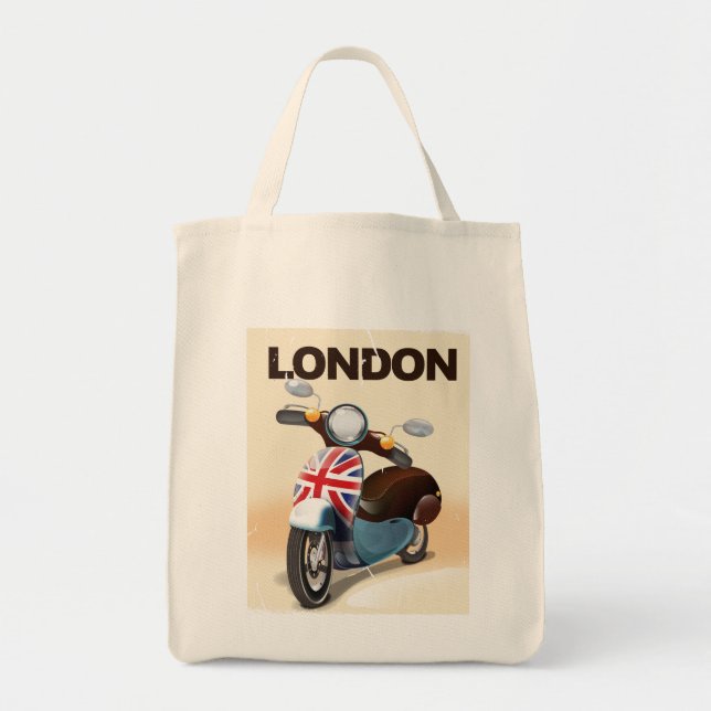 Bolsa Tote Patinete de solteiros de Londres. (Frente)