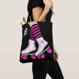 Bolsa Tote Patins Rosa e Preto