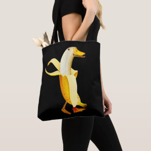 Bolsa Tote Pato Banana. Animais Frutas Antropomórficos Divert