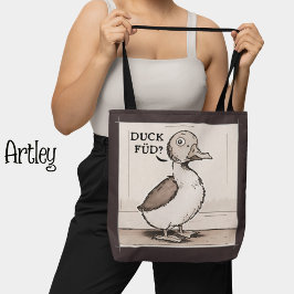 Bolsa Tote Pato Bonito, Piada Engraçado de Pato