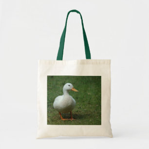 Bolsa Tote Pato branco saco branco/verde
