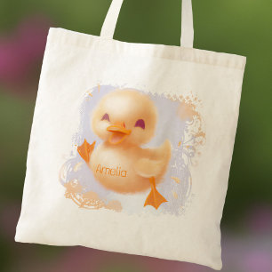 Bolsa Tote Pato-Cinto Nome do Bebê Pastel Duque