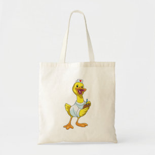 Bolsa Tote Pato como enfermeira com coração