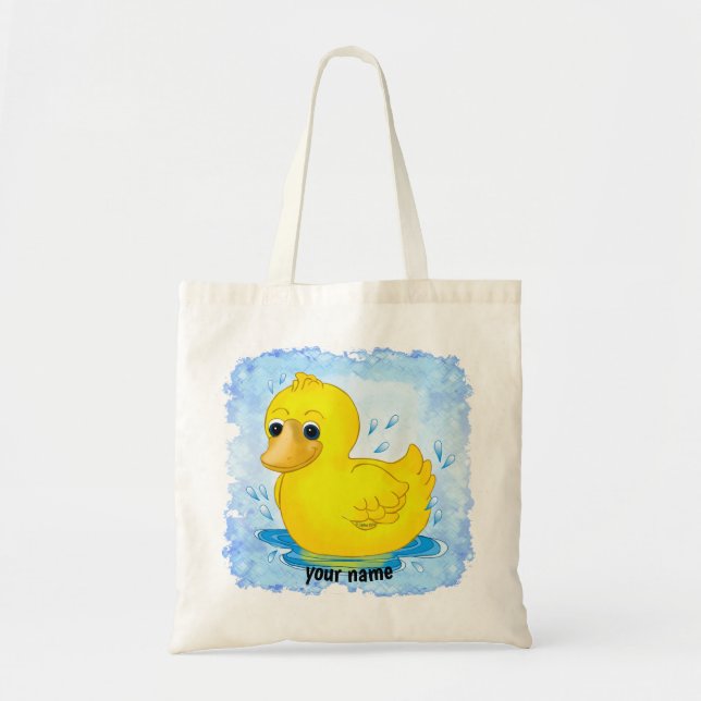Bolsa Tote Pato de Borracha Amarelo (Frente)