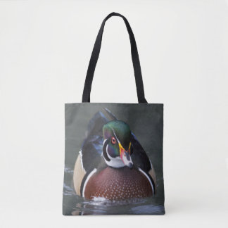 Bolsa Tote Pato de Madeira Americano por toda a Impressão