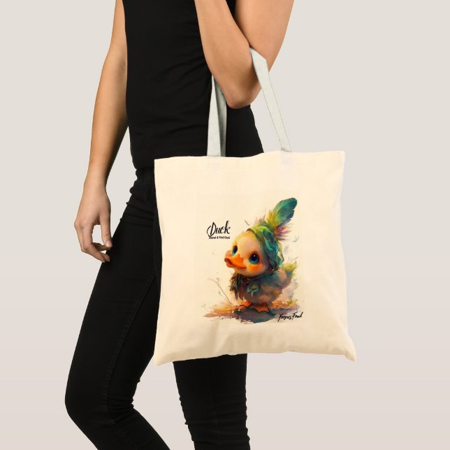 Bolsa Tote Pato Leve Sobre e Descubra a Barra de Ferramentas (Frente (produto))