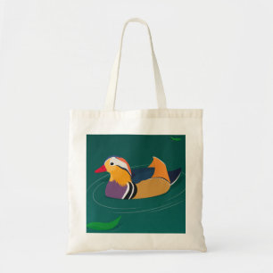 Bolsa Tote Pato-Mandarim Colorido Arte Digital Moderna