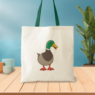 Bolsa Tote Pato Manso Cartoon Adorável