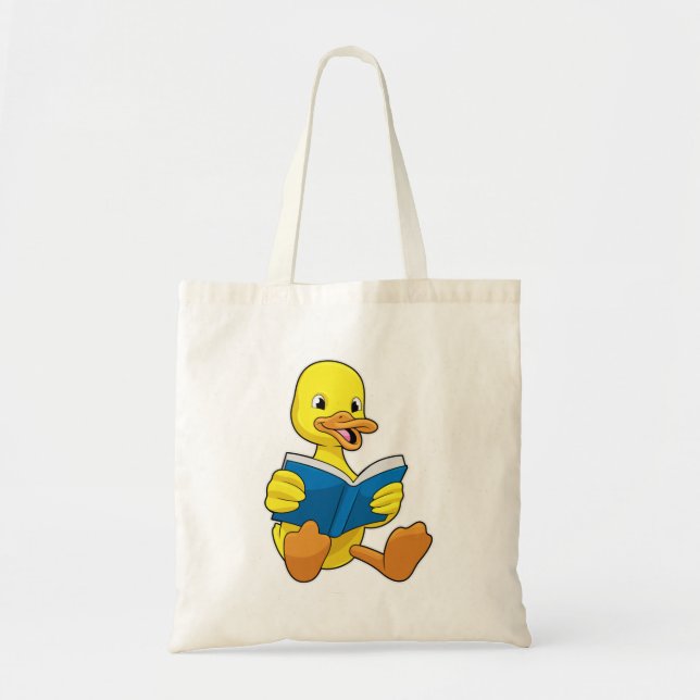 Bolsa Tote Pato na Leitura com Livro (Frente)