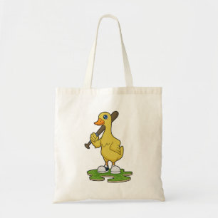 Bolsa Tote Pato no Baseball com bastão de beisebol
