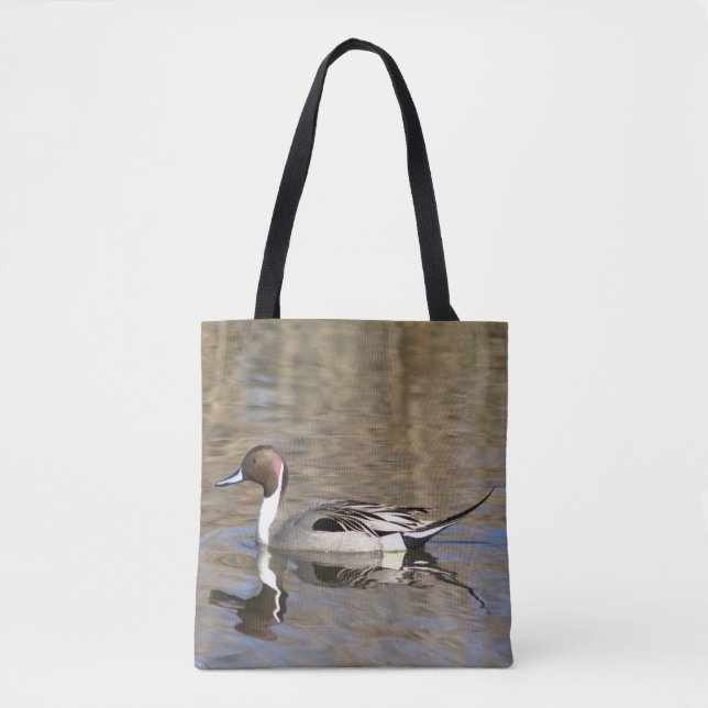 Bolsa Tote Pato Rabo-de-Palha Nadan Em Um Lago (Frente)