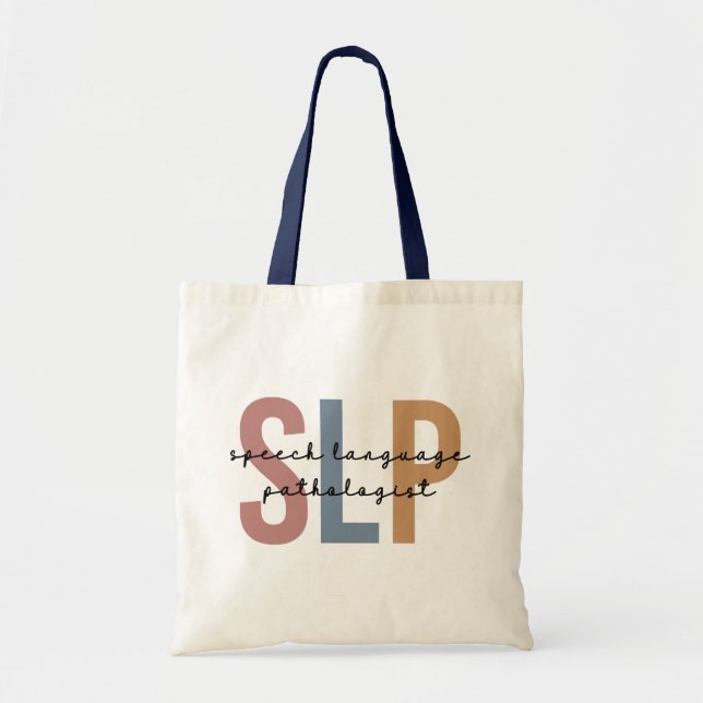 Bolsa Tote Patologista de Linguagem SLP Retro (Frente)