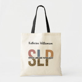Bolsa Tote Patologista Leopard de Discurso SLP Personalizado