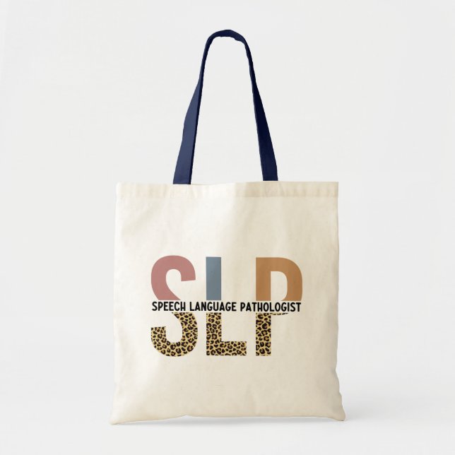 Bolsa Tote Patologista Leopard Print Tipografia do discurso S (Frente)