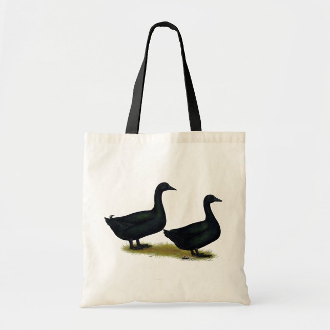 Bolsa Tote Patos: Black Cayugas (Frente)