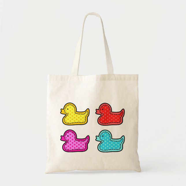Bolsa Tote Patos Coloridos Bonitos (Frente)