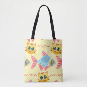 Bolsa Tote Patos Coloridos De Gato, Patos Corados